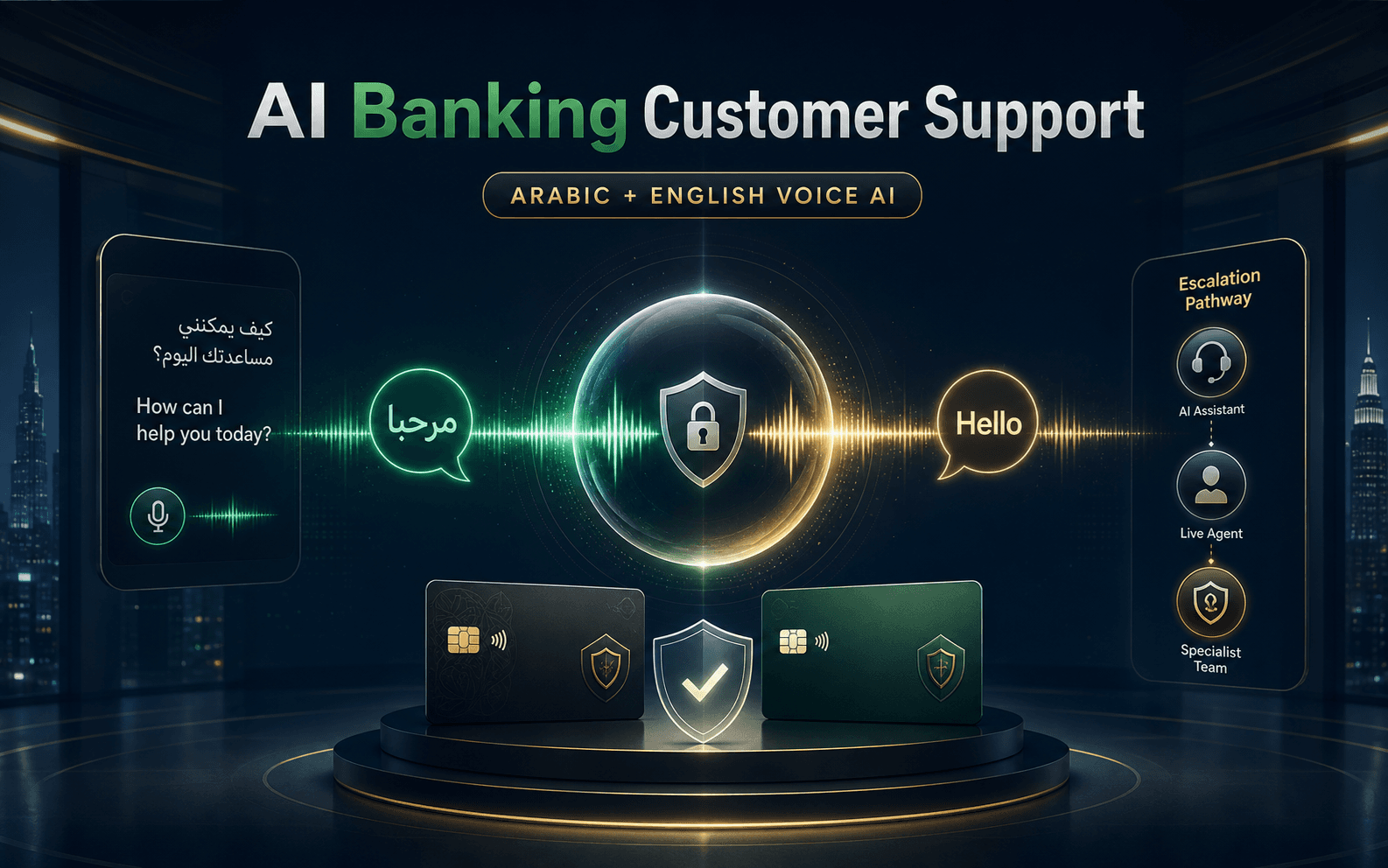 Bilingual AI banking support interface
